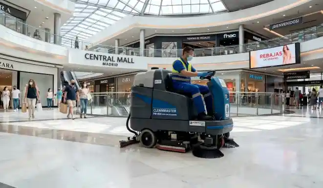 Professional floor scrubber powered by LiFePO4 battery technology