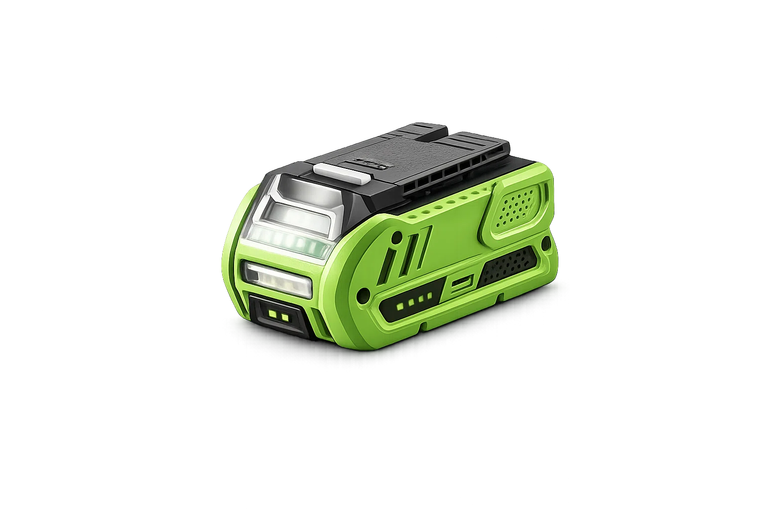 Cordless Battery Green Angled