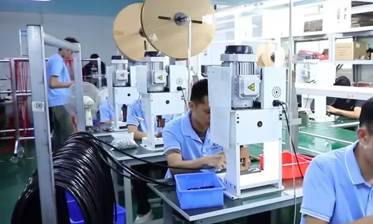 Wire harness assembly production line for custom industrial cable and harness manufacturing