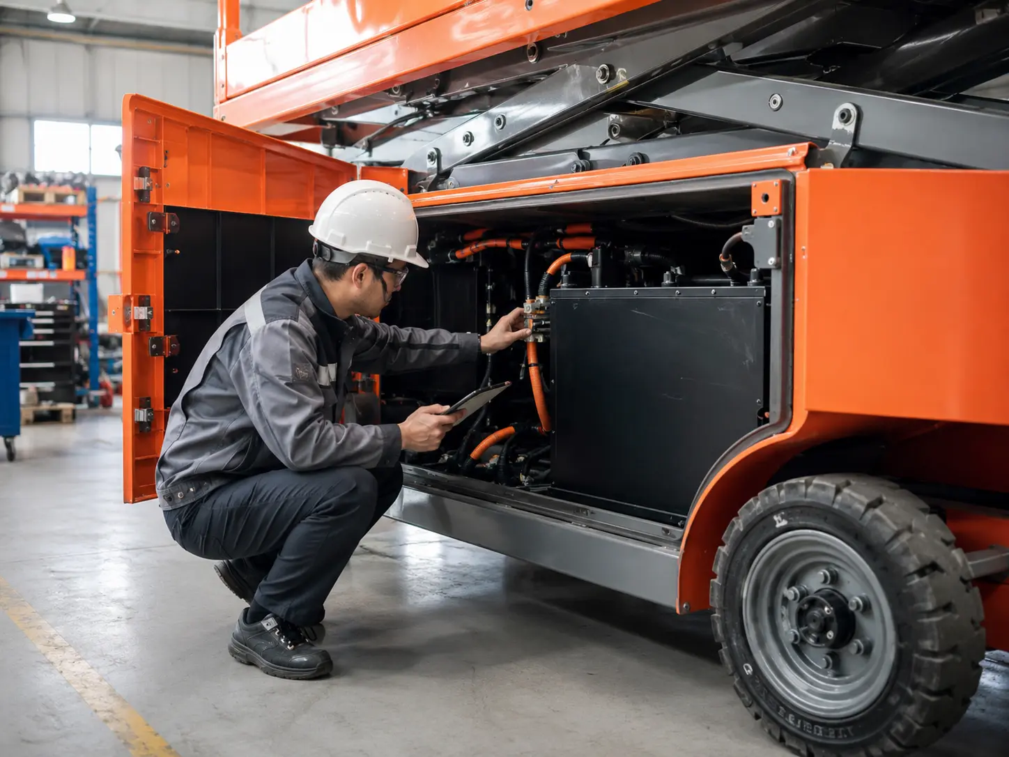 LiFePO4 battery selection for aerial work platforms and scissor lifts