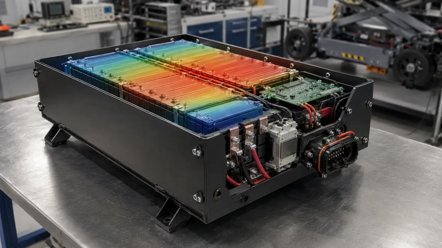Thermal management design review for a steel case LiFePO4 battery pack used in motive power equipment